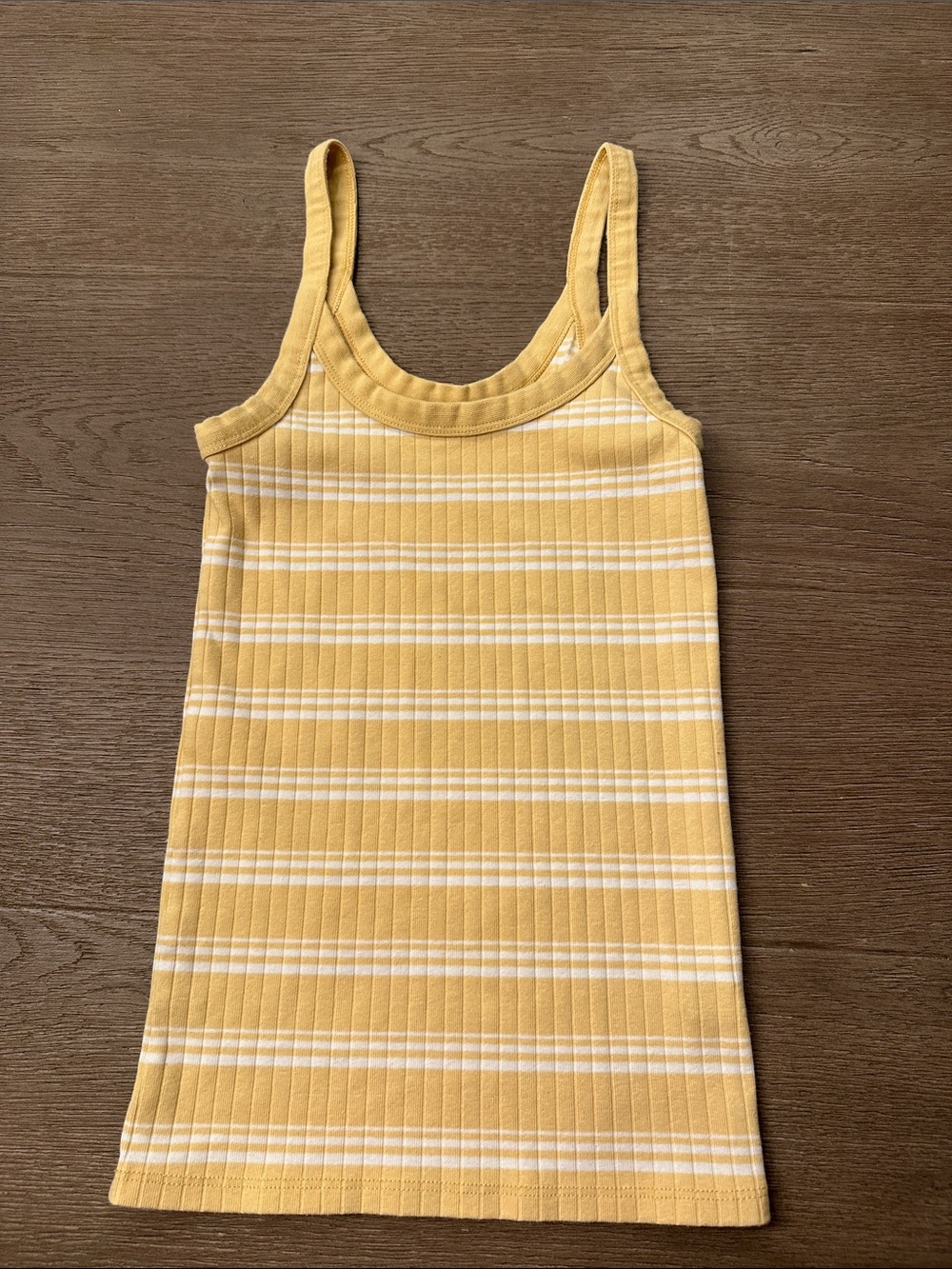 aerie Yellow & White Striped Ribbed Tank